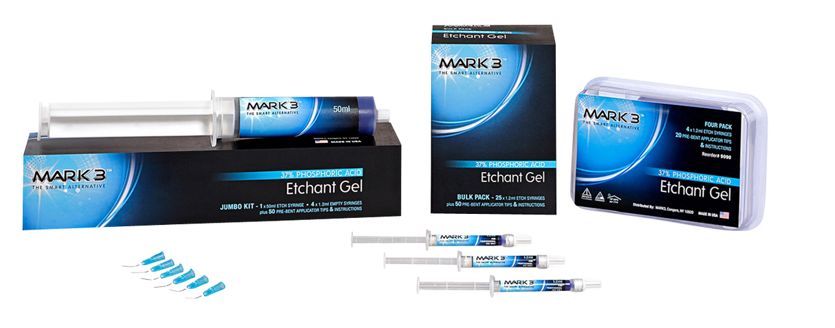 MARK3 | Etch Gel 37% Phosphoric Acid Jumbo Pack 50ml Syringe Kit | 100-9092