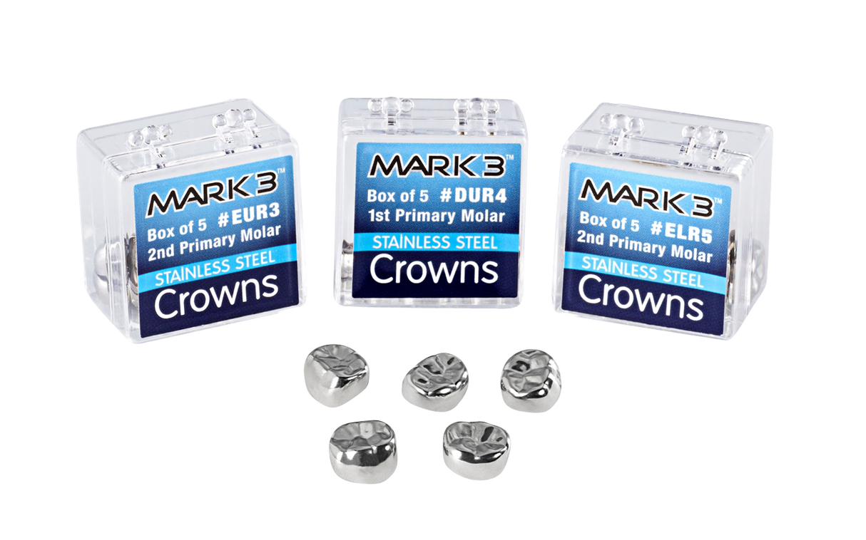 MARK3 | Primary Molar Stainless Steel Crowns 5/pk | DLL2