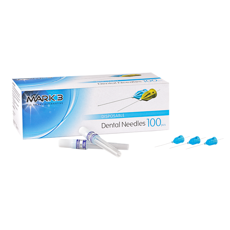 MARK3 | Plastic Needles 27ga. Short 1" (25mm) Yellow 100/bx | 16303