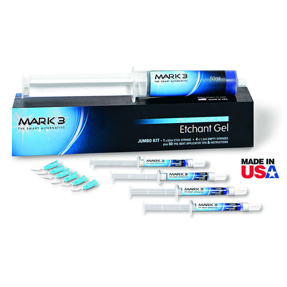 MARK3 | Etch Gel 37% Phosphoric Acid Jumbo Pack 50ml Syringe Kit | 100-9092