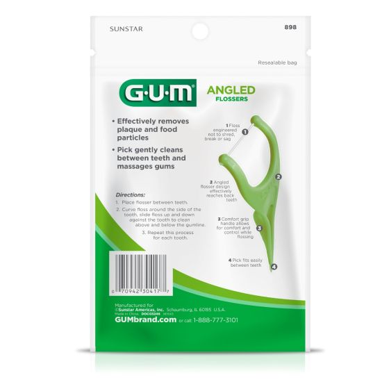 Sunstar | GUM Angled Flossers, Fresh Mint, 2/pk, 48 pk/bx | 898PQ