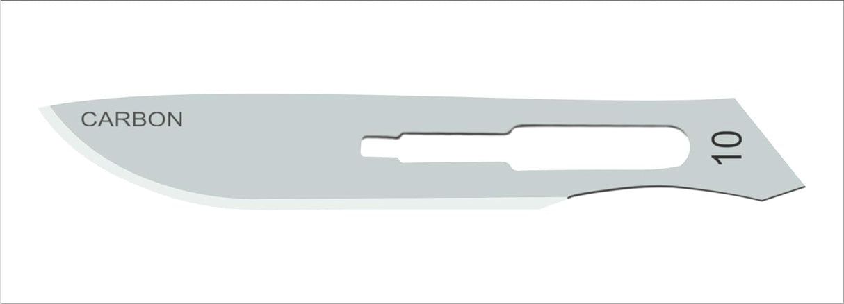 SurgiMac | #10 Sterile Carbon Steel Surgical Scalpel Blade | MacCut by SurgiMac | Box of 100 | MC-10-5210