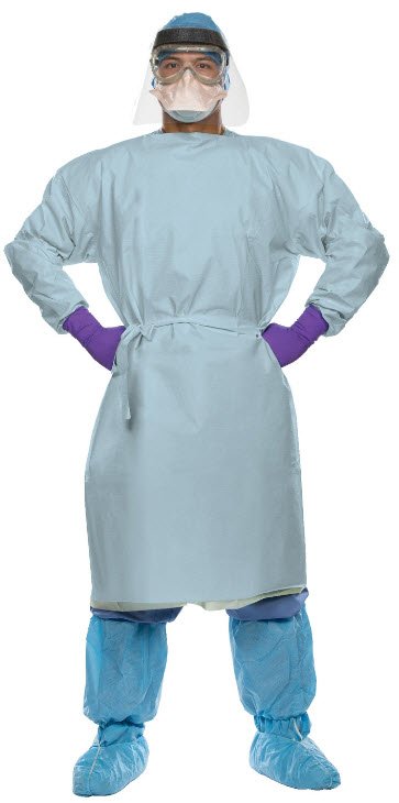 O&M Halyard Inc | Chemotherapy Procedure Gown Halyard Chemo360 Blue NonSterile ASTM F739-12 Disposable | 47347