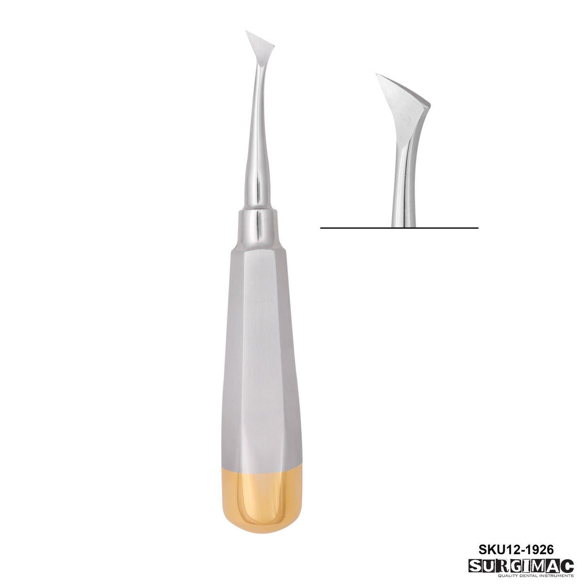 SurgiMac | SurgiMac #26 Medium Cryer Elevator, Right - Gold Tips, Stainless Steel, Air Series, 1/Pk | 12-1926