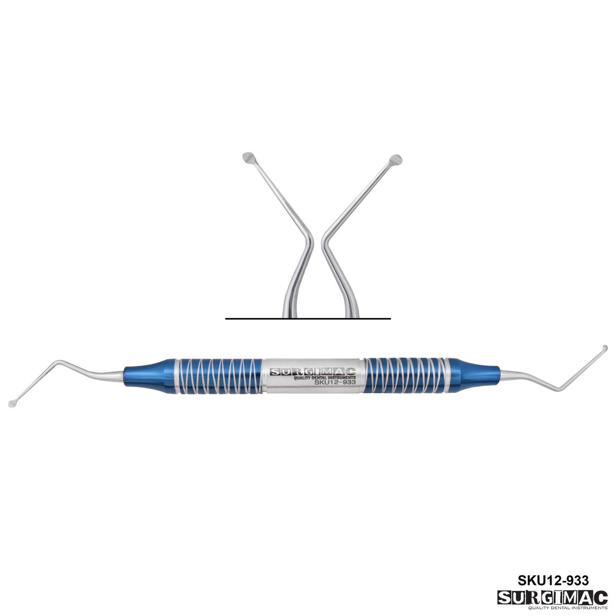 SurgiMac | SurgiMac #33L Excavator, Double Ended, Blue, Stainless Steel, Air Series, 1/Pk | 12-933
