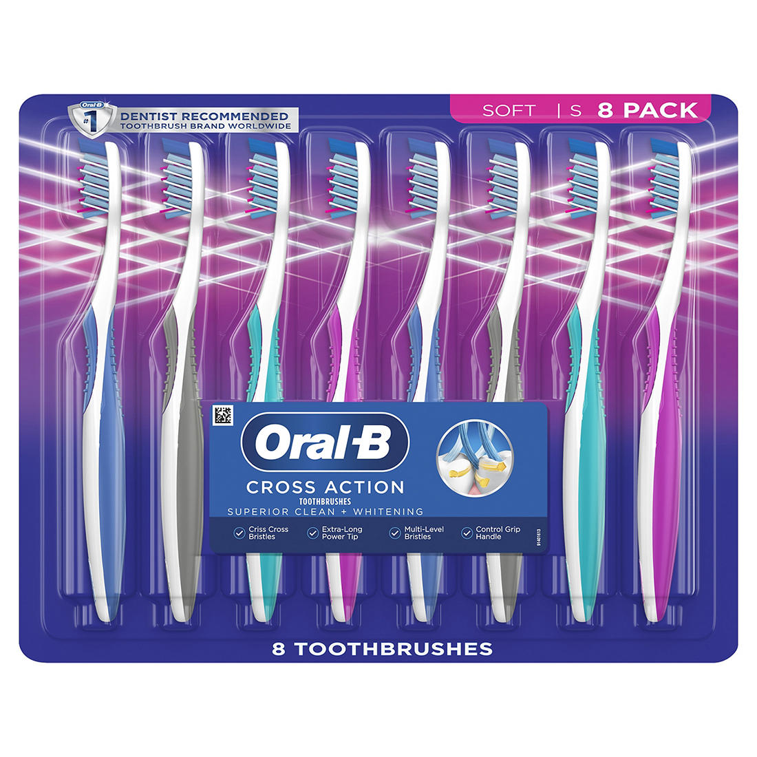Procter & Gamble | Oral-B Cross Action Manual Toothbrushes, 8 pk. | 150971