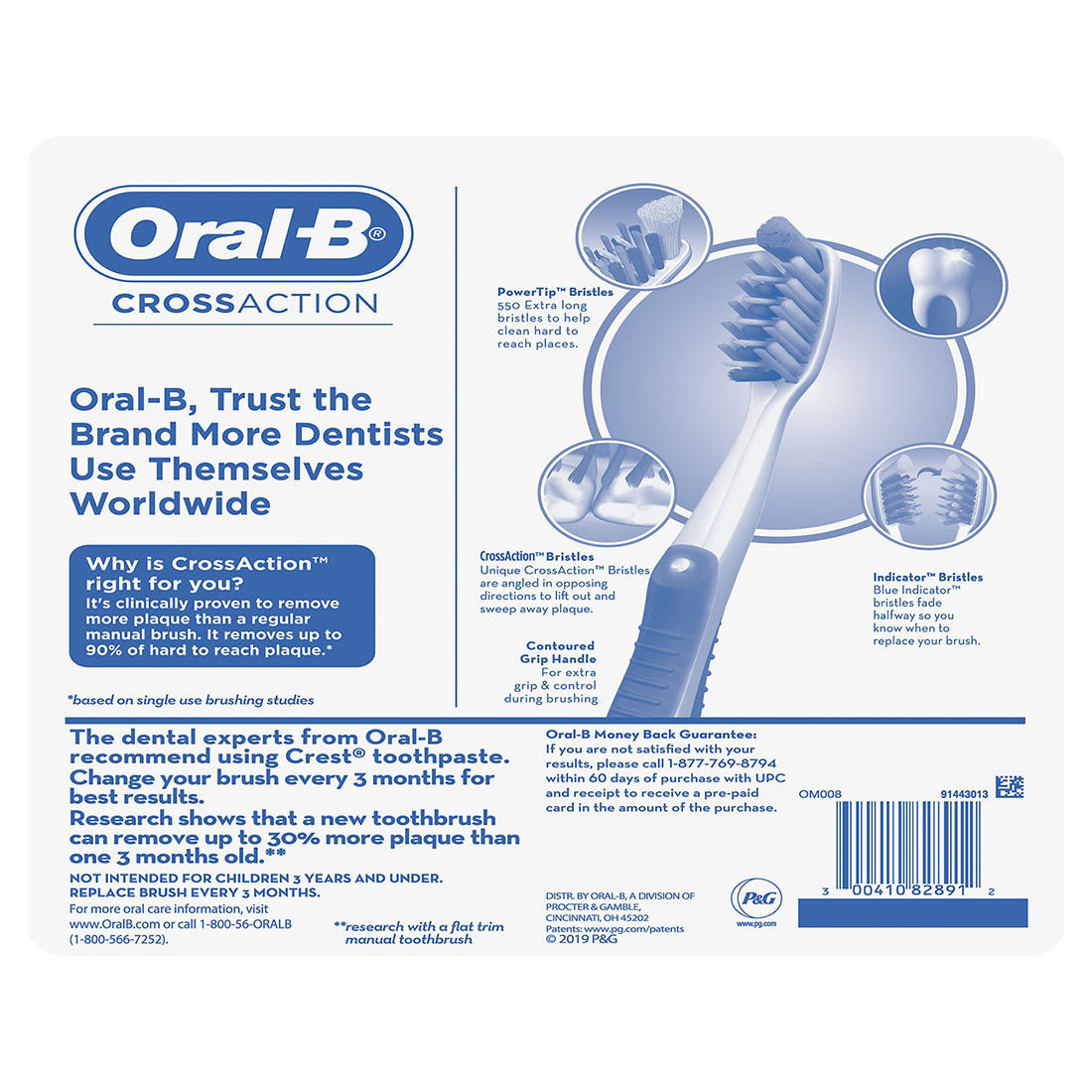 Procter & Gamble | Oral-B Cross Action Manual Toothbrushes, 8 pk. | 150971