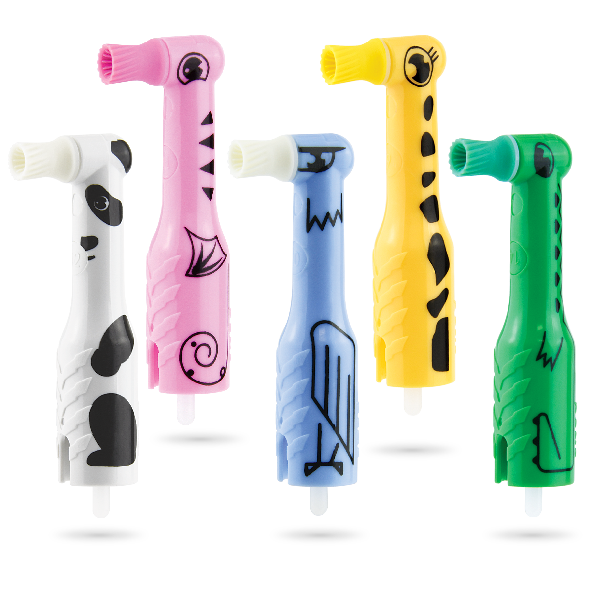 Pac-Dent | FUNimal Pedo disposable prophy angles, pedo soft cup assorted, 100/box | 167-100P