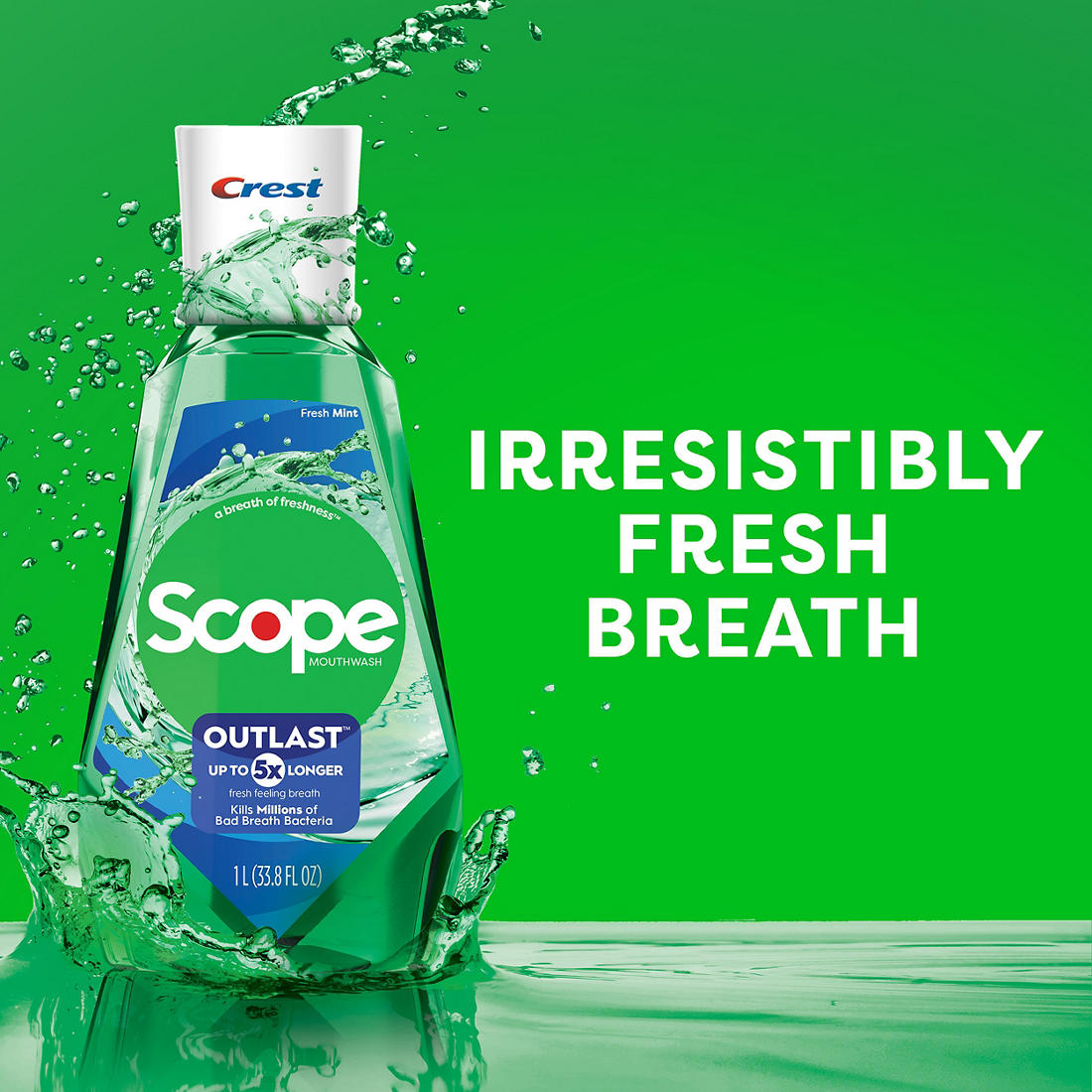 Crest | Crest Scope Outlast Mint Mouthwash, 3 pk./1L | 17794