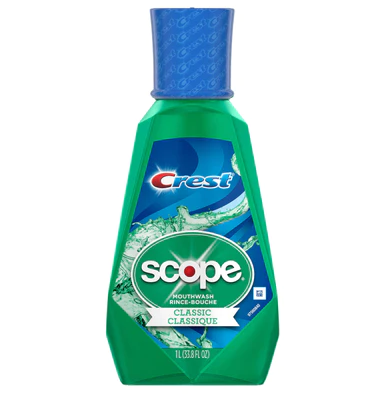 Procter & Gamble | Scope Mouthwash, Classic Original Mint, 1 lt, 6/cs | 3700095662