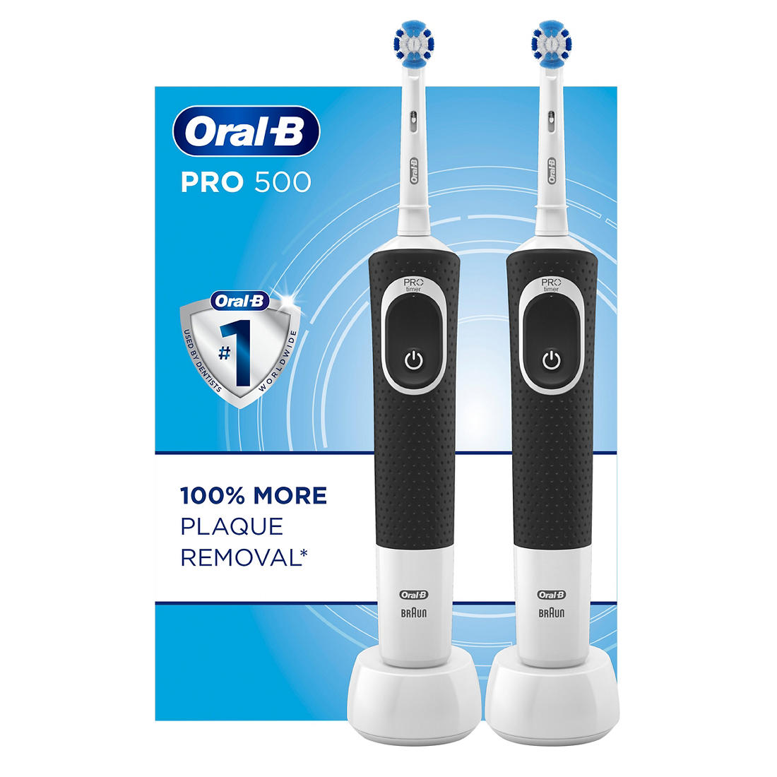 Procter & Gamble | Oral-B Pro 500 Precision Clean Electric Rechargeable Toothbrush, 2 ct. | 264194