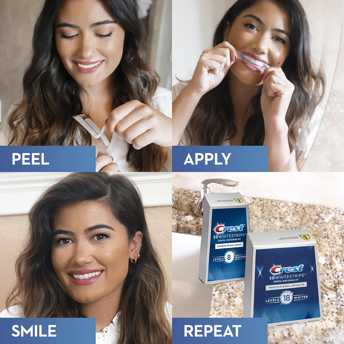 Crest | Crest 3D Whitestrips Prof. Eff. 20 ct. + Supreme Bright Boost 8 ct | 287065