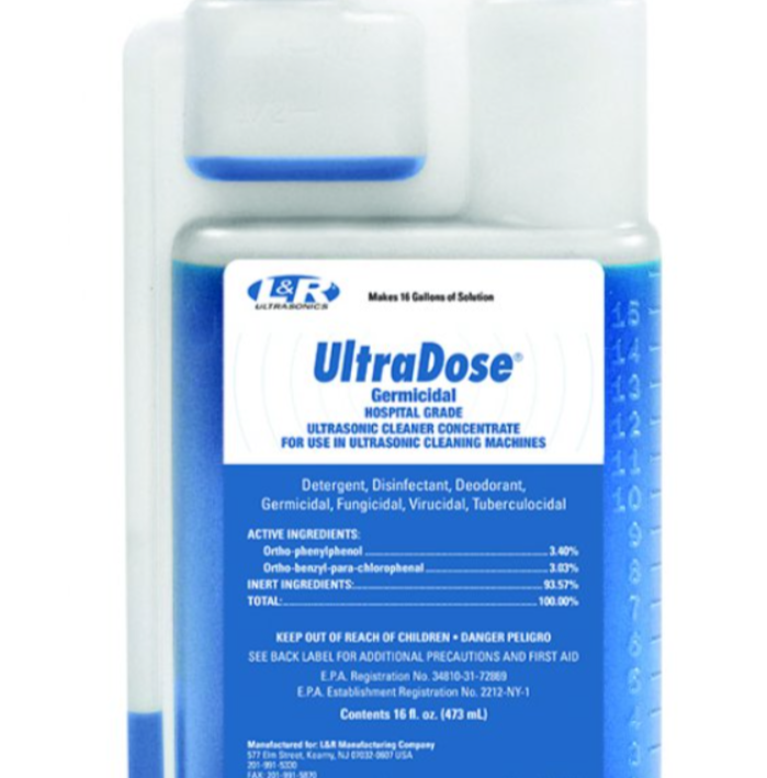 L&R | Germicidal Ultrasonic Cleaning Solution, Pint Bottle, 6/cs | UD036-1