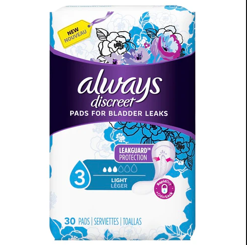 Procter & Gamble | Always Discreet Pad, L3 Ultra Thin, Regular, 3 Drop, 30/pk, 3pk/cs | 3700088636