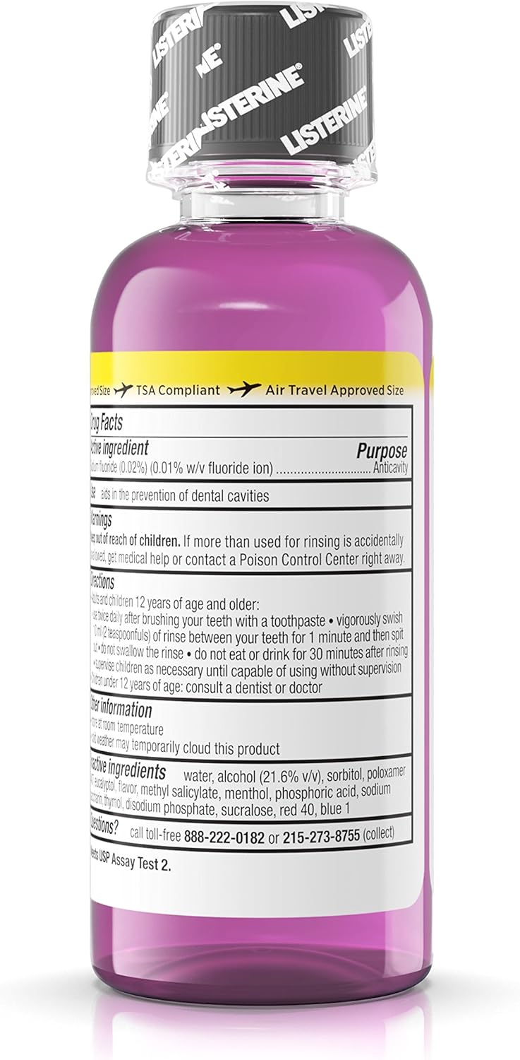 Listerine Total Care Anticavity Mouthwash, Fresh Mint, 3.2 Ounce (Pack of 24)