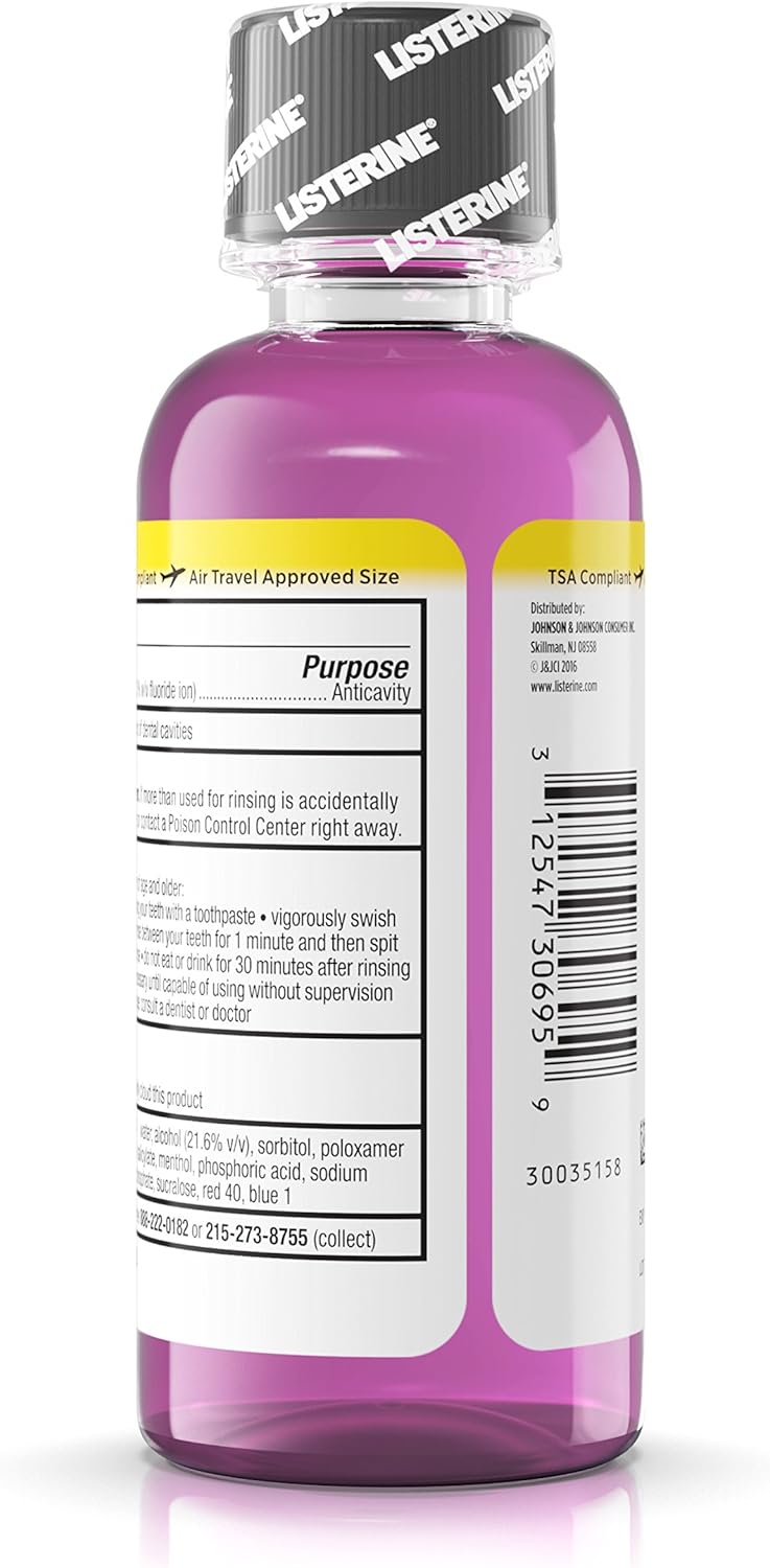 Listerine Total Care Anticavity Mouthwash, Fresh Mint, 3.2 Ounce (Pack of 24)