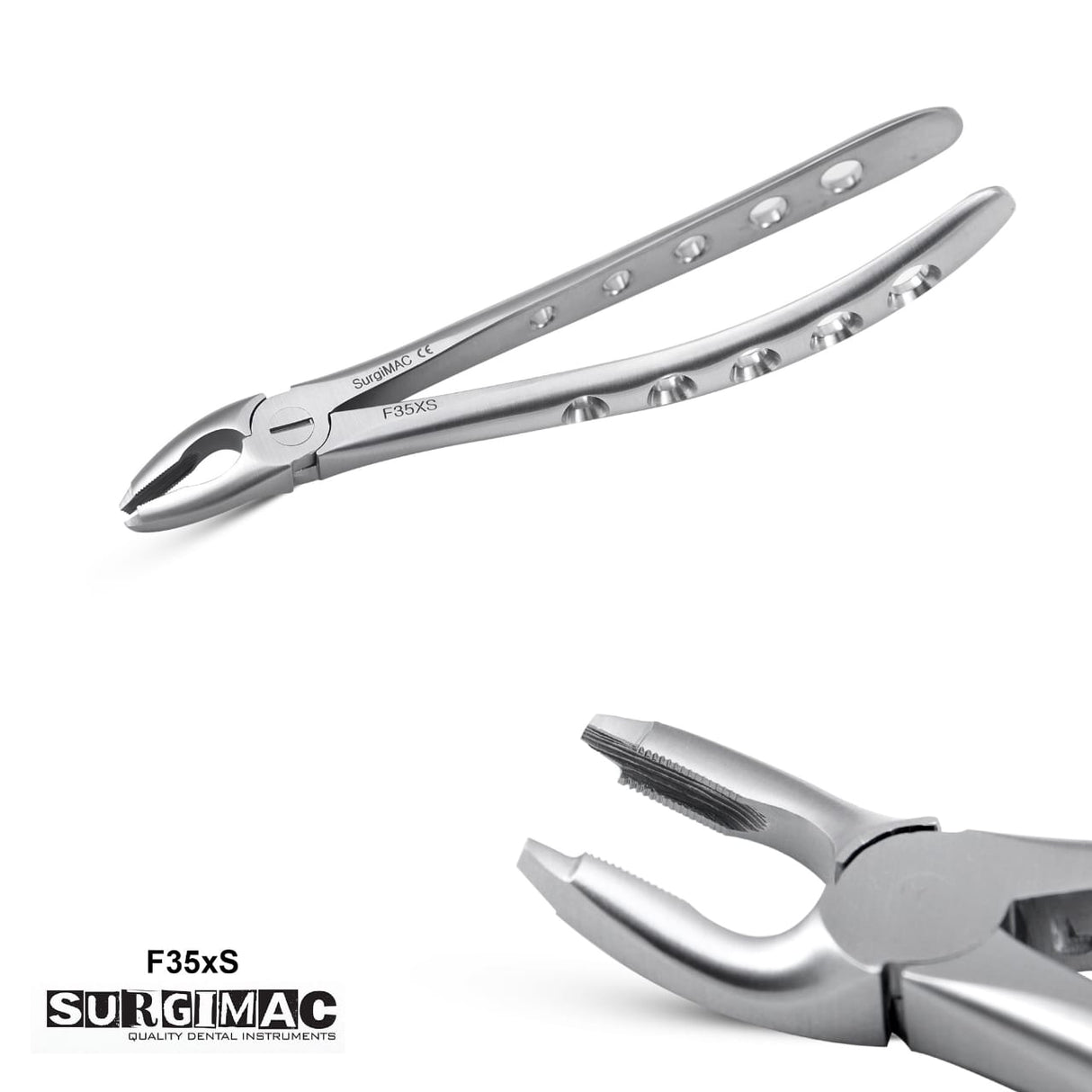 SurgiMac | SurgiMac #35 Extracting Forceps, Stainless Steel, Air Series, 1/Pk | F35XS