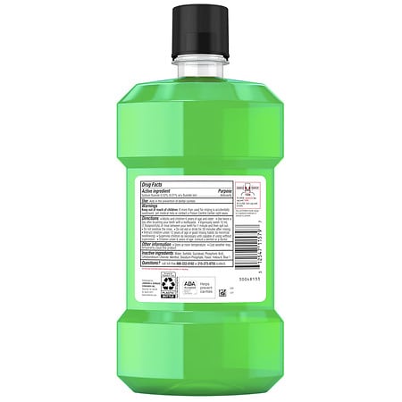 Listerine Smart Rinse Kids Mouthwash Oral Rinse, Mint Shield Flavor, 500mL, 6/cs
