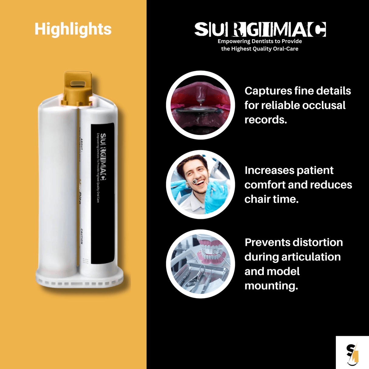 MacBite VPS Bite Registration Material Fast Set 50ml – Orange 12178-1