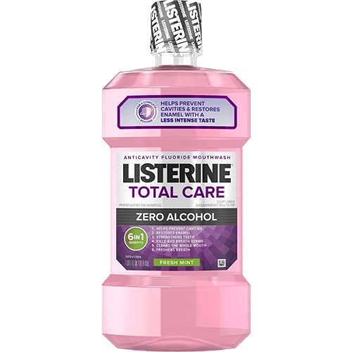 Listerine Total Care Zero Mouthwash, Alcohol Free, Fresh Mint, 1L, 6/cs