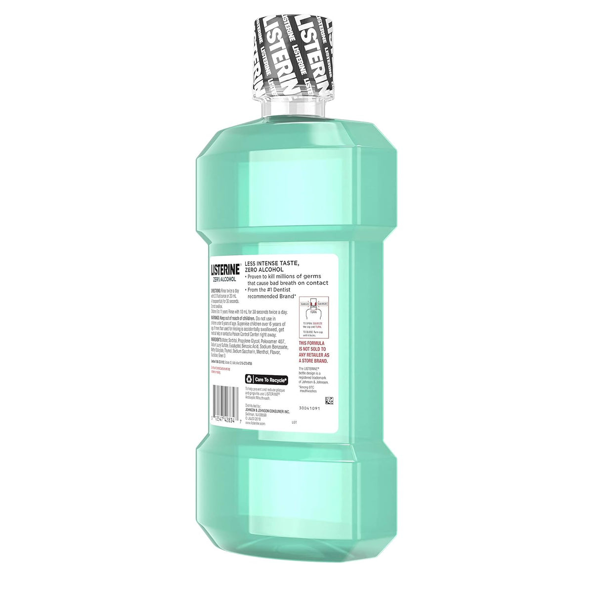 Listerine Zero™ Mouthwash, Clean Mint, 1.5 Liter, 6/cs