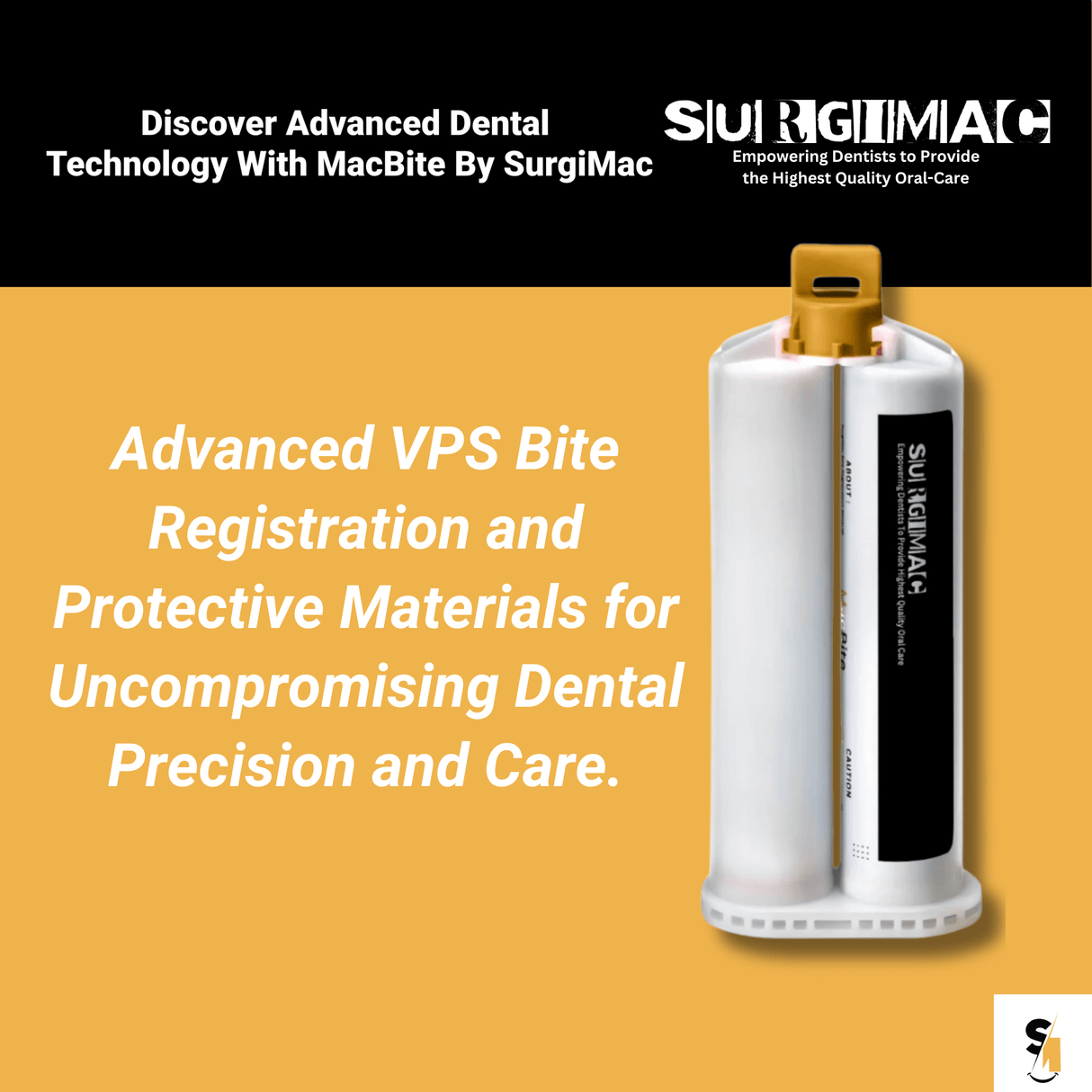 MacBite VPS Bite Registration Material Fast Set 50ml – Orange 12178-1