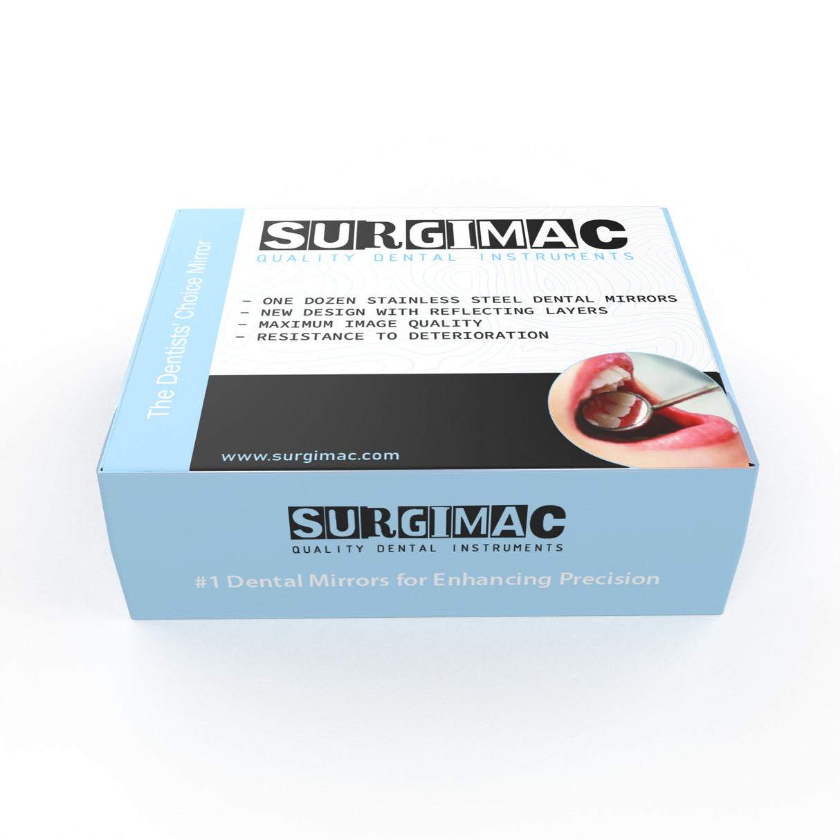SurgiMac | Dental Mirrors: Front Surface Cone Socket Dental Diagnostic Mirrors by SurgiMac | MIR03-CS-N