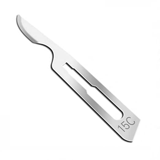 SurgiMac | Surgical Scalpel Blade, Plastic Handle, ProCut, Sterile, Stainless Steel, Box of 10 | 10-4115C-P
