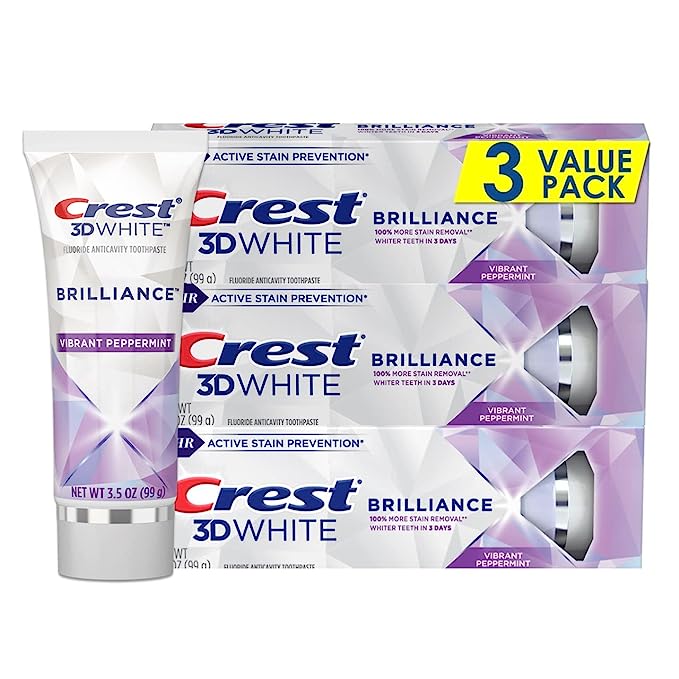 Procter & Gamble | Crest 3D White Brilliance Advanced Stain Protection Premium Vibrant Peppermint Toothpaste | 80717080-3