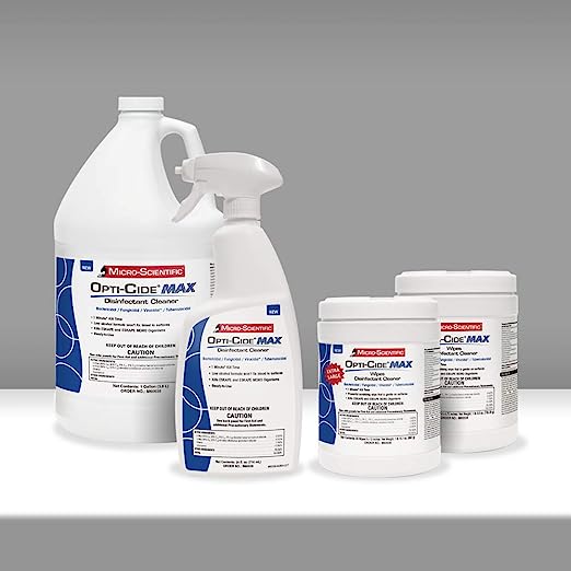 Micro Scientific Industries | Opti-Cide Max Surface Disinfectant Cleaner Premoistened Wipe | M60034
