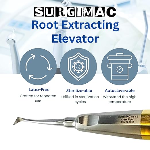 SurgiMac | Cryer #44 and #45 Root Elevators, Set of Left & Right with Smooth by SurgiMac | 12-1943 and 12-1944