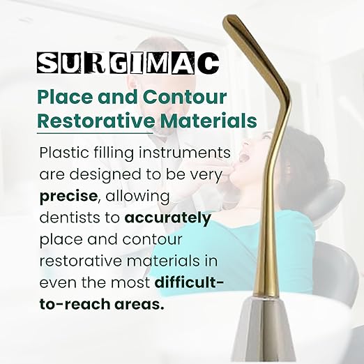 SurgiMac | SurgiMac Plastic Filling Instrument, Gold Tips, Stainless Steel, Hexa Series, 1/Pk | 13-1012G-H