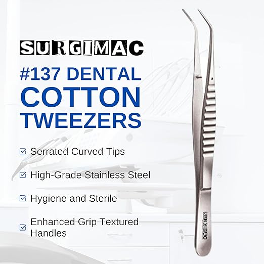 #317 College Cotton Dental Surgical Tweezers Set