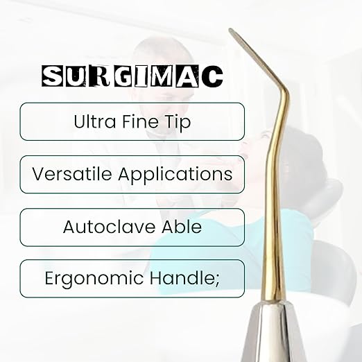 SurgiMac | SurgiMac Plastic Filling Instrument, Gold Tips, Stainless Steel, Hexa Series, 1/Pk | 13-1012G-H