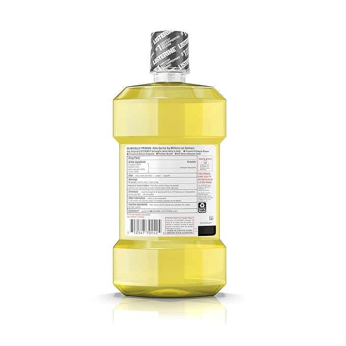 Listerine Antiseptic Mouthwash, Original 1 Liter, 6/cs