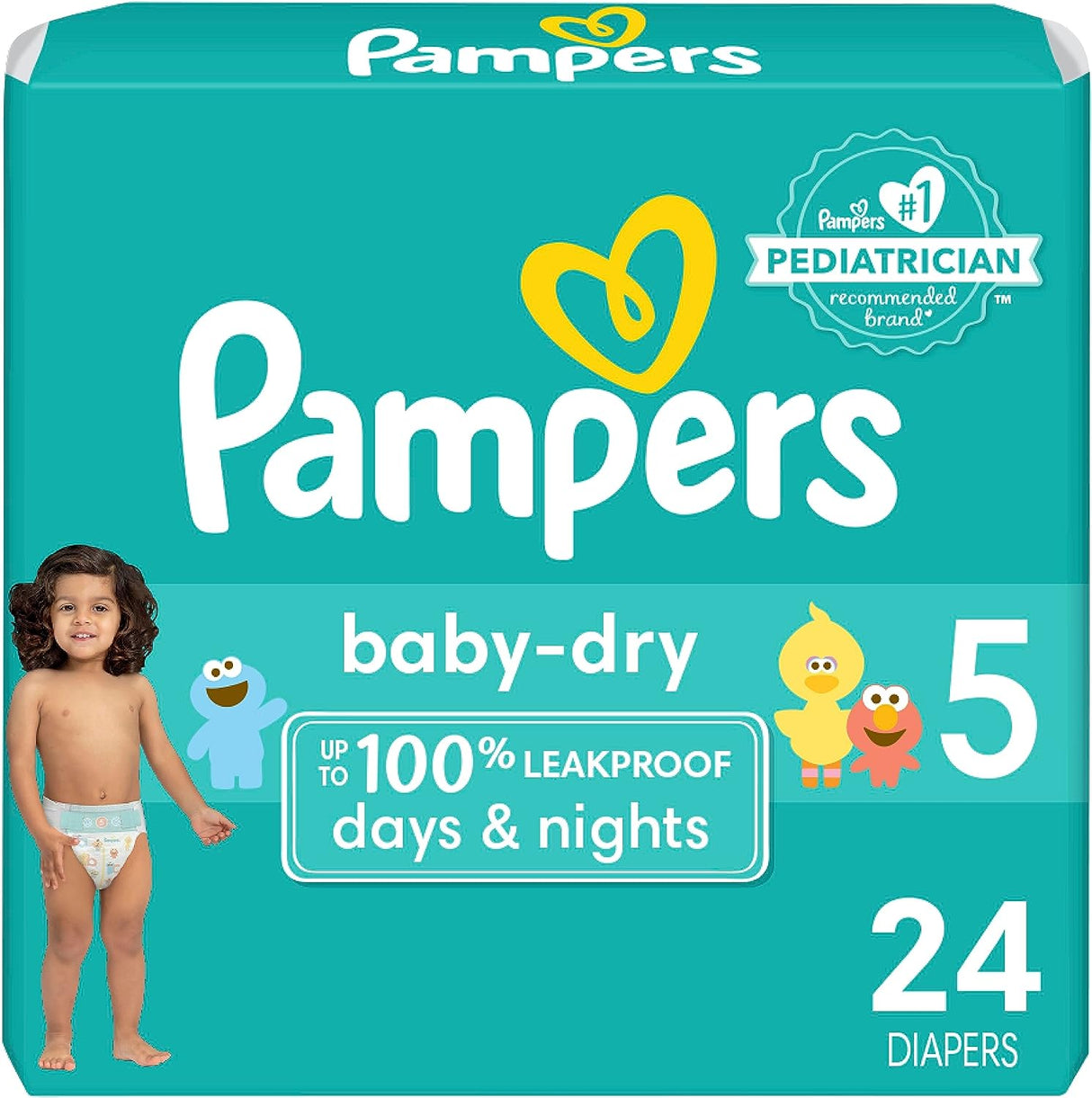 Procter & Gamble | Pampers Baby Dry Diapers, Size 5, 24/pk, 4pk/cs | 3700086212
