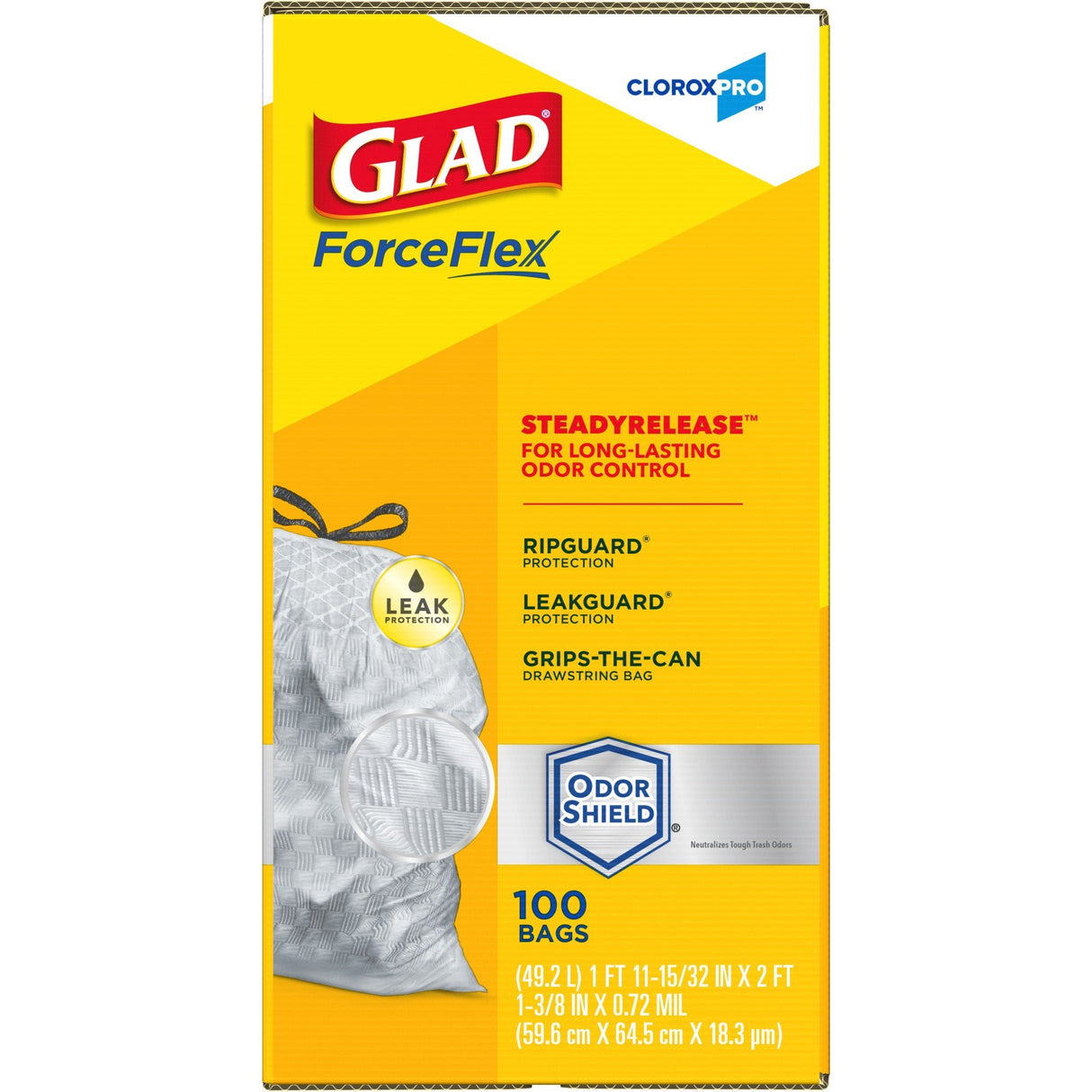 Clorox | Glad Tall Kitchen Drawstring Plastic Trash Bags - White, 150 ct./13 gal | 70427