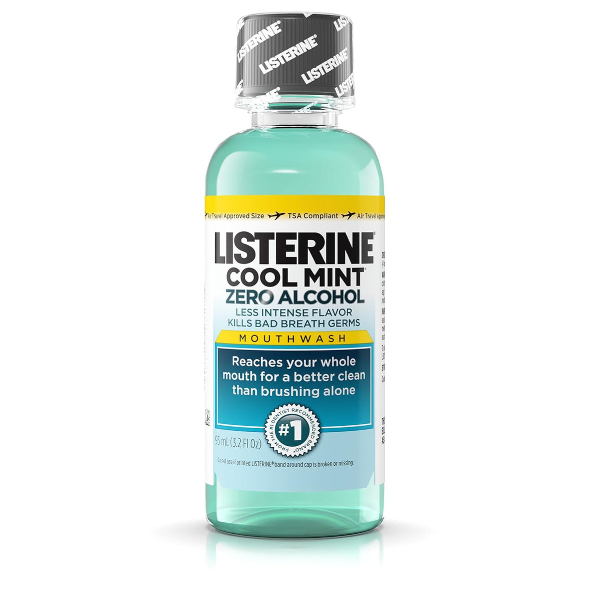 Listerine Antiseptic Zero Cavity Mouthwash, Clean Mint, 3.2 Ounce (Pack of 24)