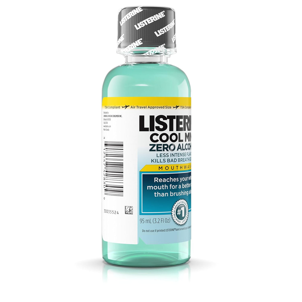 Listerine Antiseptic Zero Cavity Mouthwash, Clean Mint, 3.2 Ounce (Pack of 24)