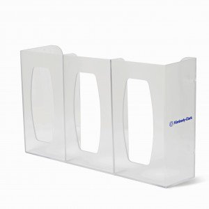 O&M Halyard Inc | Glove Box Holder Triple with Dividers Horizontal or Vertical Mounted 3-Box Capacity Clear 4.25 X 10.13 X 17.06 Inch Plastic | 36728