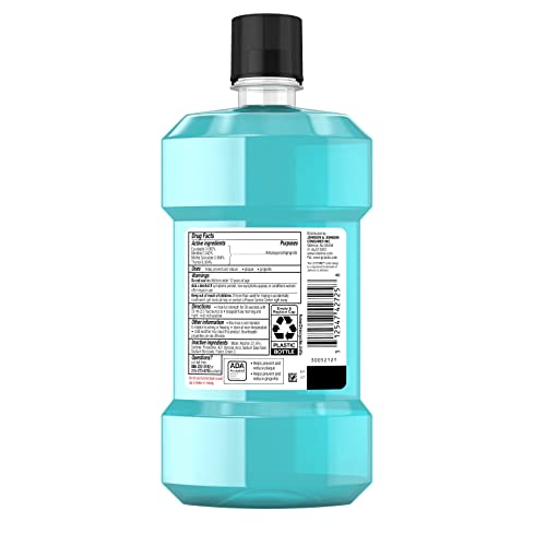 LISTERINE | Listerine Cool Mint Antiseptic Mouthwash, Bad Breath & Plaque Oral Care, 500 mL | 20506-1.1