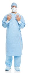O&M Halyard Inc | Surgical Gown with Towel Aero Blue Blue Sterile AAMI Level 3 Disposable | 41724