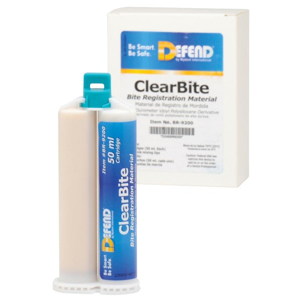Mydent | ClearBite. Unflavored. 2x50 mL cartridges + 6 pink mixing tips/pk, 10pk/bx, 4bx/cs | BR-9200