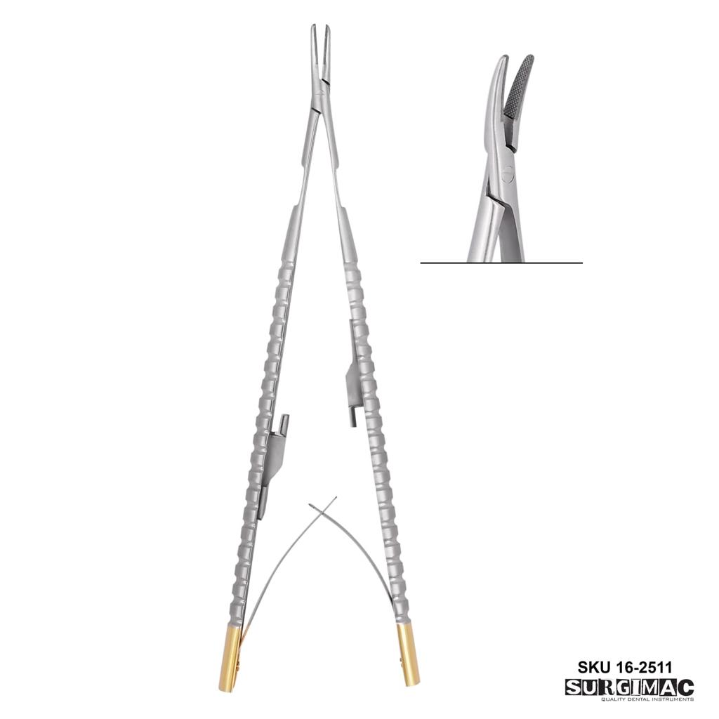 SurgiMac | SurgiMac Castroviejo Needle Holder, Curved, 18cm, Stainless Steel, Air Series, 1/Pk | 16-2511-A