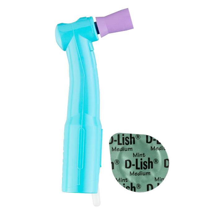 D-Lish Ez Pak Disposable Contra Angle with Soft Purple LF Petite Web Cup 323110
