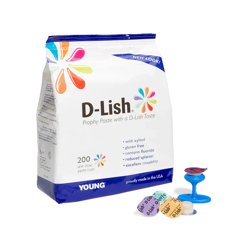 D-Lish Coarse Assorted Prophy Paste 200/Bx. With 1.23% Fluoride and Xylitol 304320