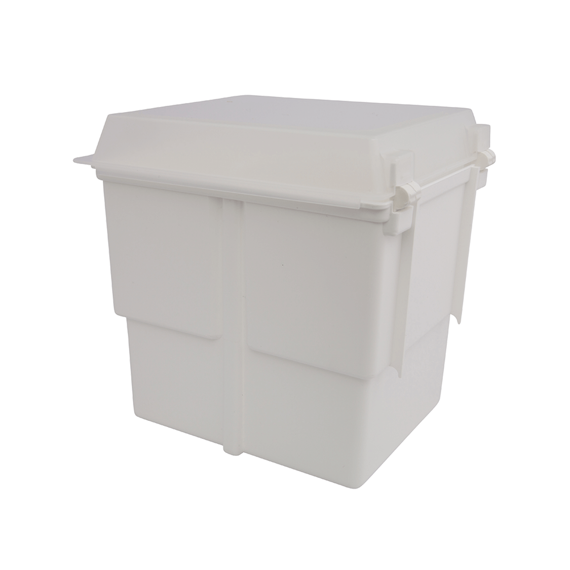Zirc Dental Products | E-Z Storage Tub White with White Cover 5-1/4"L x 4-1/4"W x 4-3/4"H (inside) | 29R605