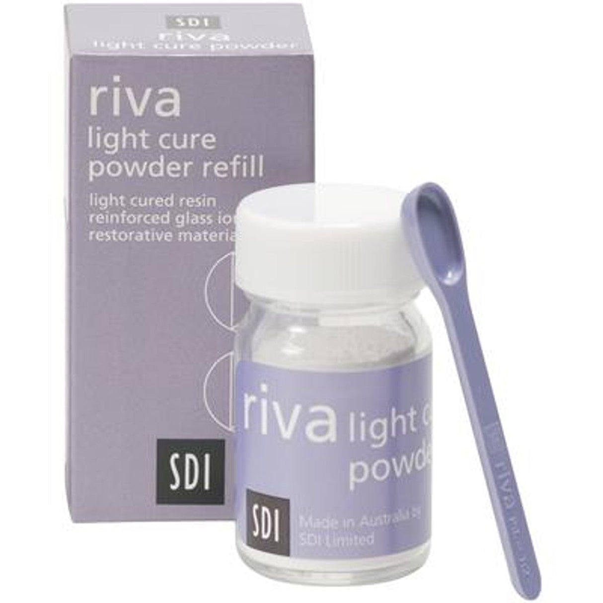 SDI | Riva Light Cure Powder Refill 15g jar Shade A3 Extra Light Yellow 50/bx | 8700103