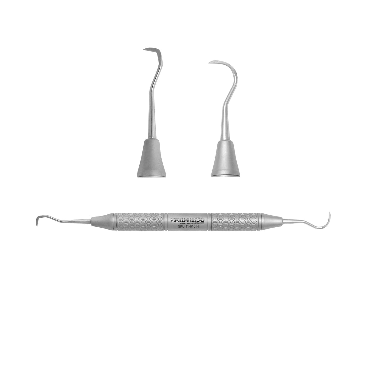 SurgiMac | SurgiMac #H5/33 DE Scaler, Double Ended, Hollow Core Handle, Stainless Steel, Hexa Series, 1/Pk | 11-610-H