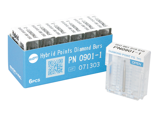 Shofu Dental | T&F Hybrid Point, FG Diamond Burs, Super Fine, 3.5 Length, 1/pk | 0933-1